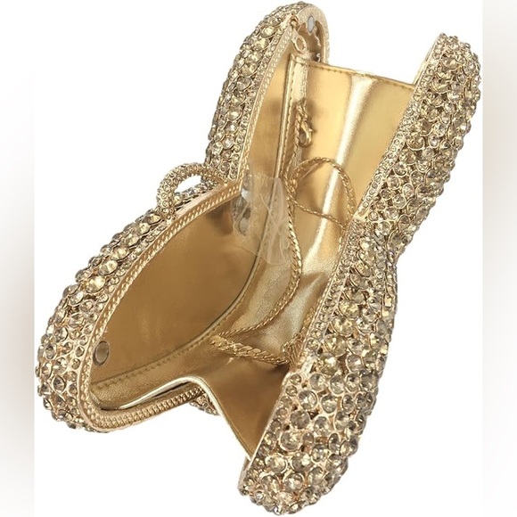 3D Butterfly Multicolor Vibrant Rhinestone Embellished Luxury Crossbody Handbag - Picture 5 of 7